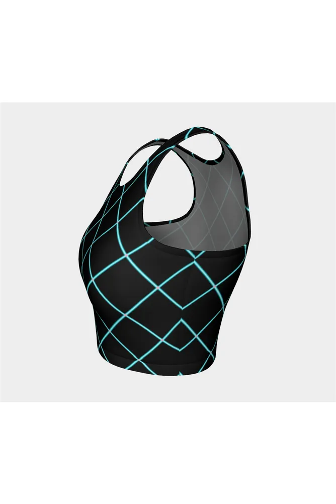 Aqua Striped Athletic Top