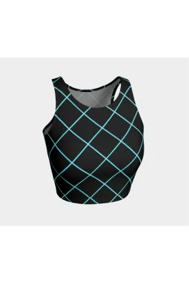 Aqua Striped Athletic Top
