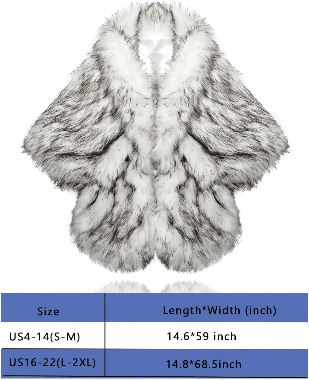 Aukmla Women's Wedding Fur Wraps and Shawls Bridal Fur Stoles Scarf with Rhinestones Brooch for Bride and Bridesmaids