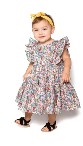 Baby Girl's Floral Chambray Dress