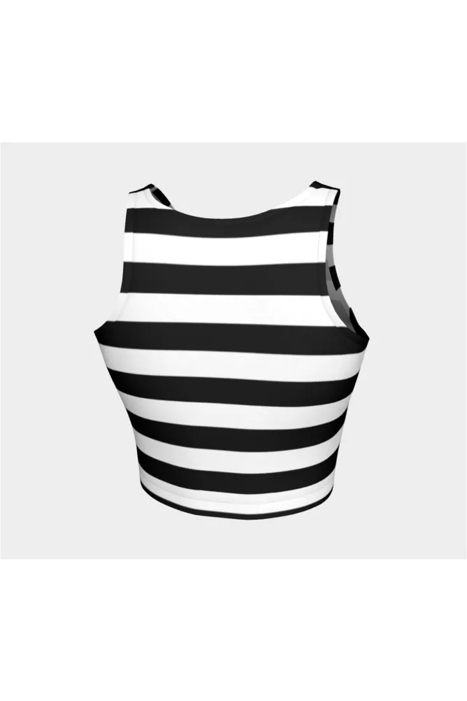 Black & White Striped Athletic Top