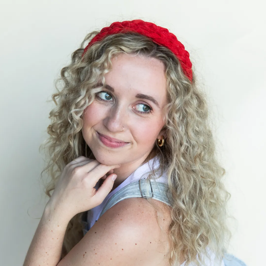 Blushing Braid Headband - Red