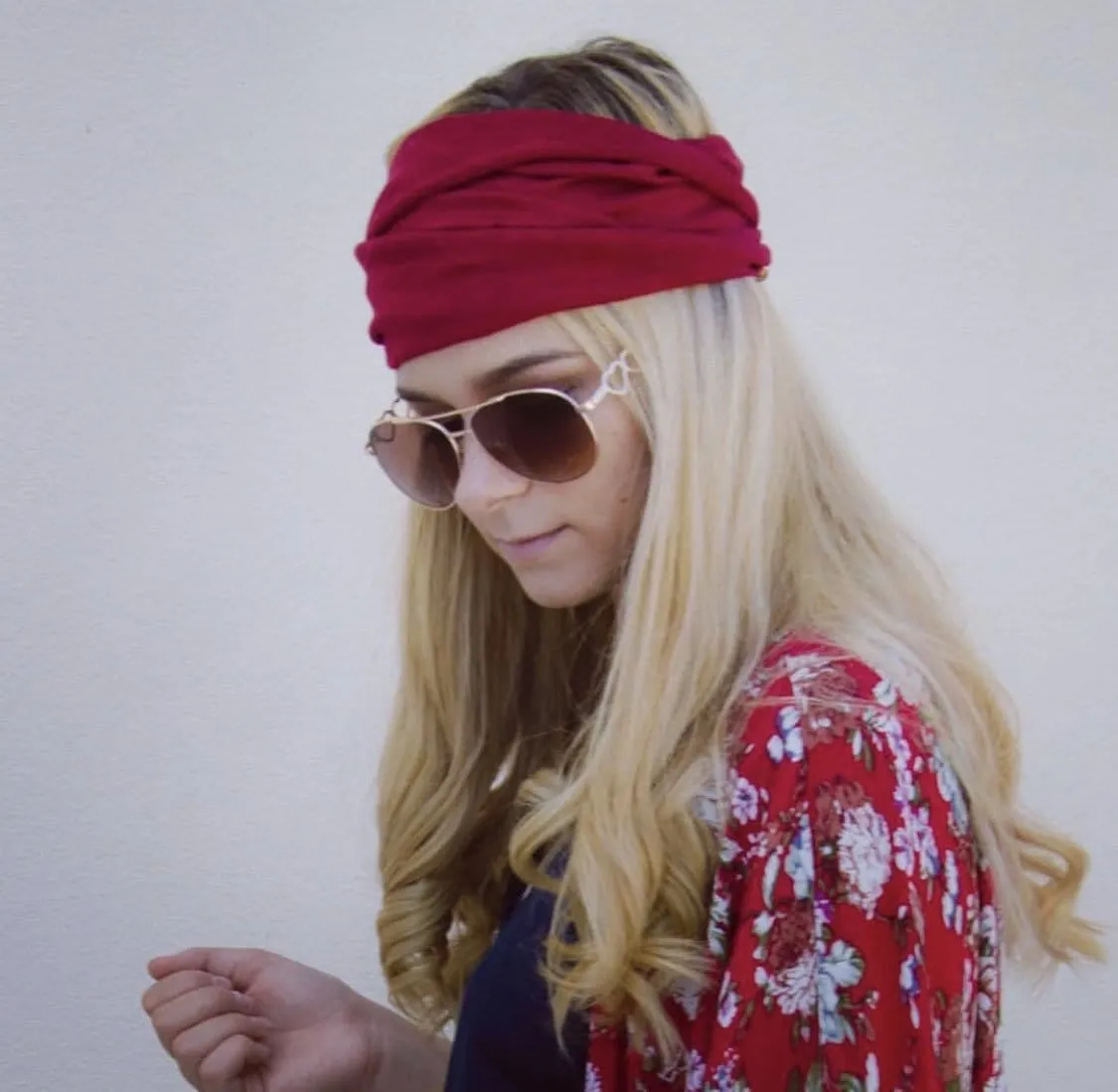 Burgundy Tube Turban