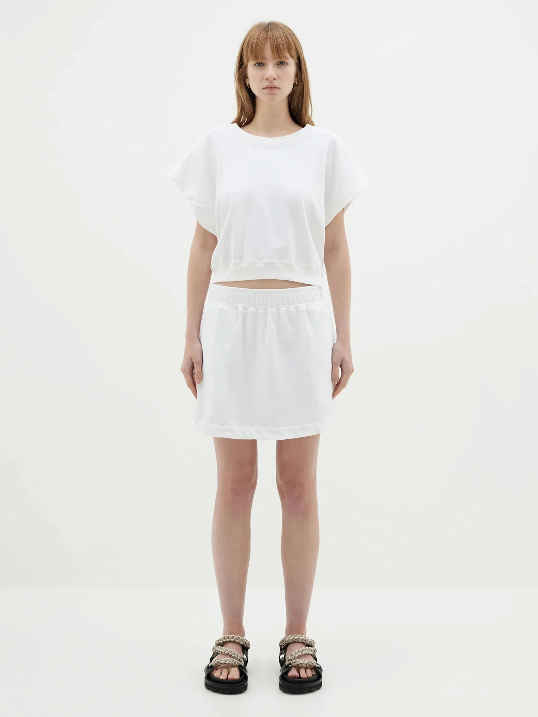 cropped terry athletic tank