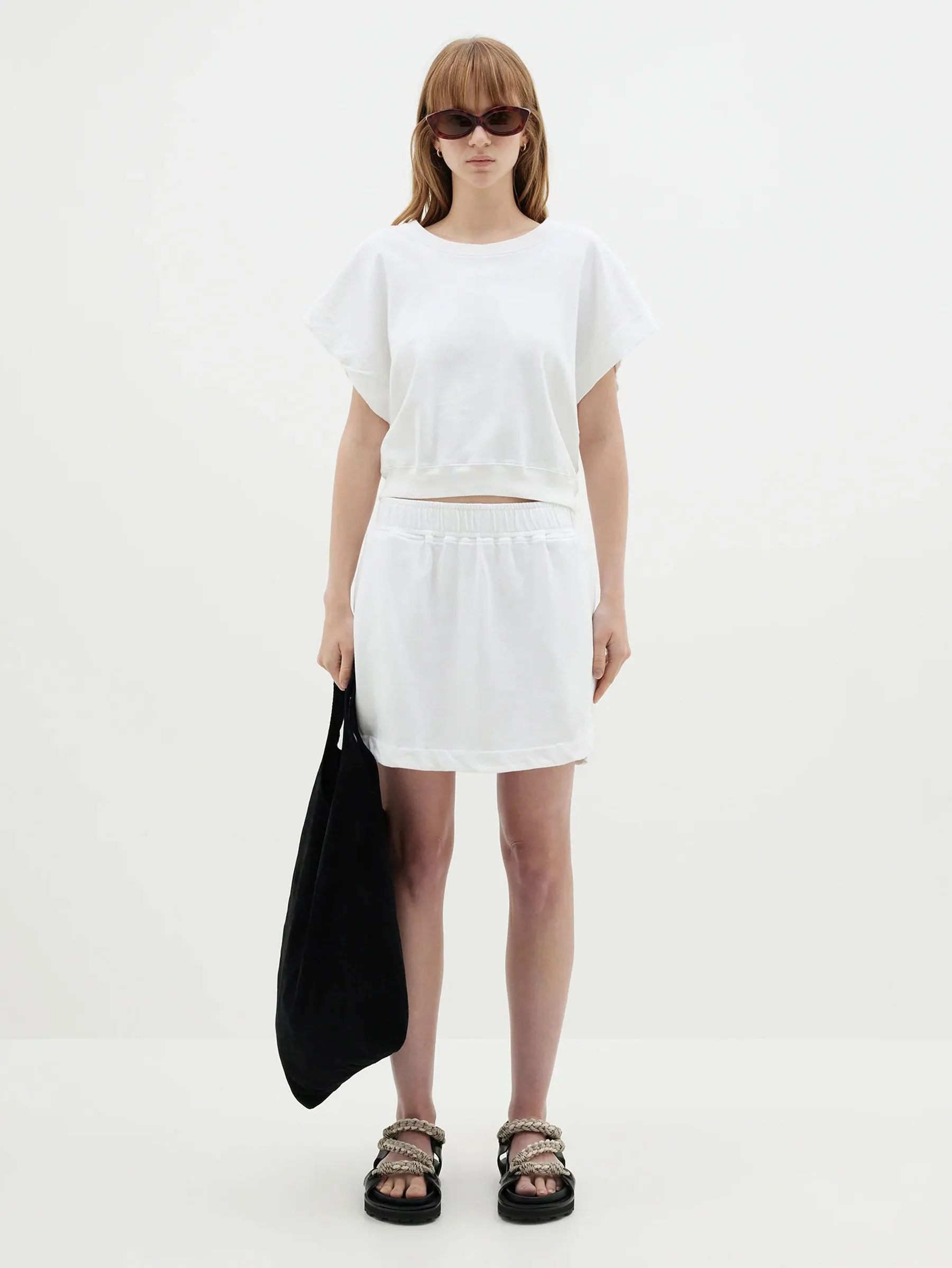 cropped terry athletic tank