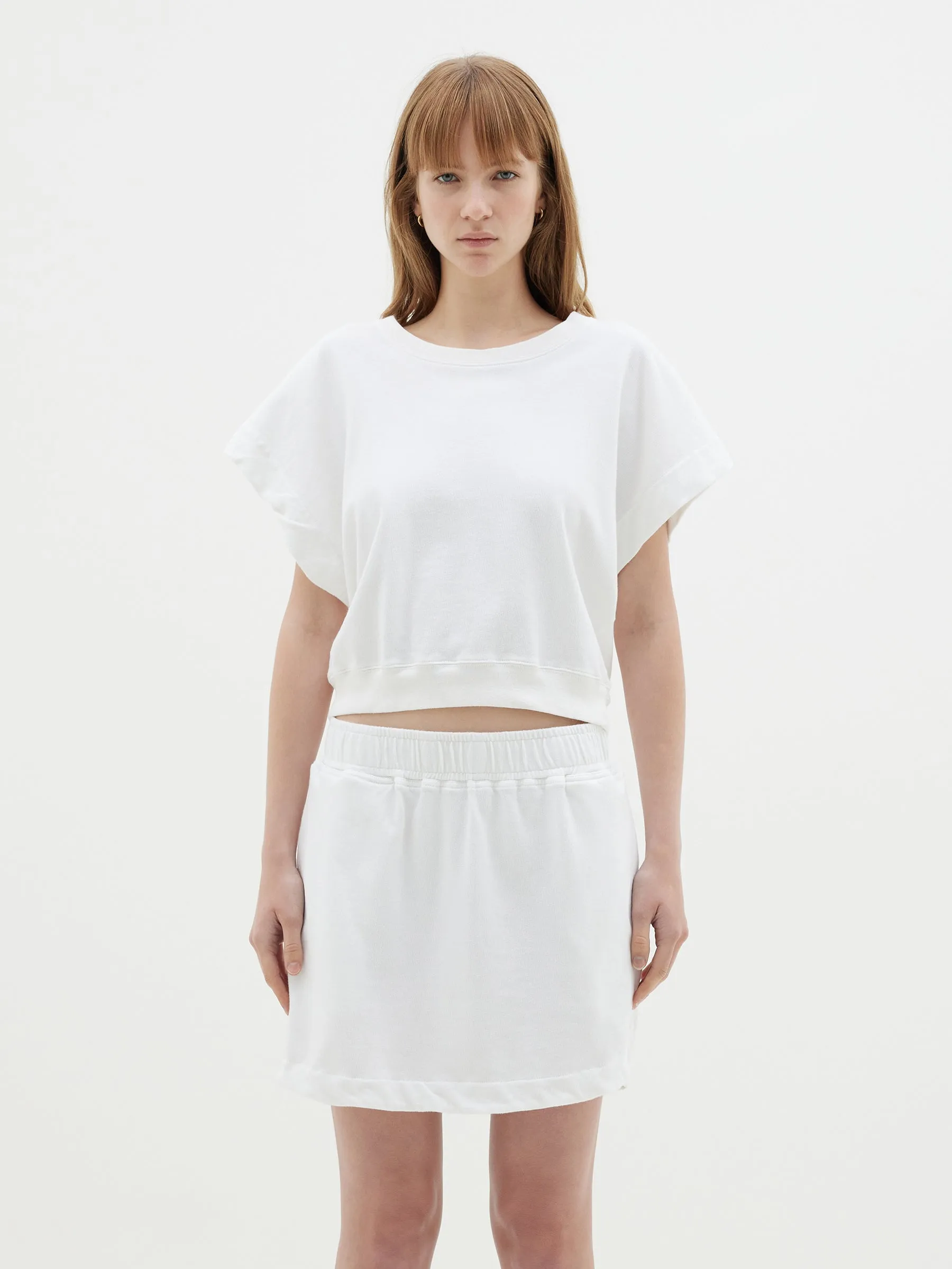 cropped terry athletic tank