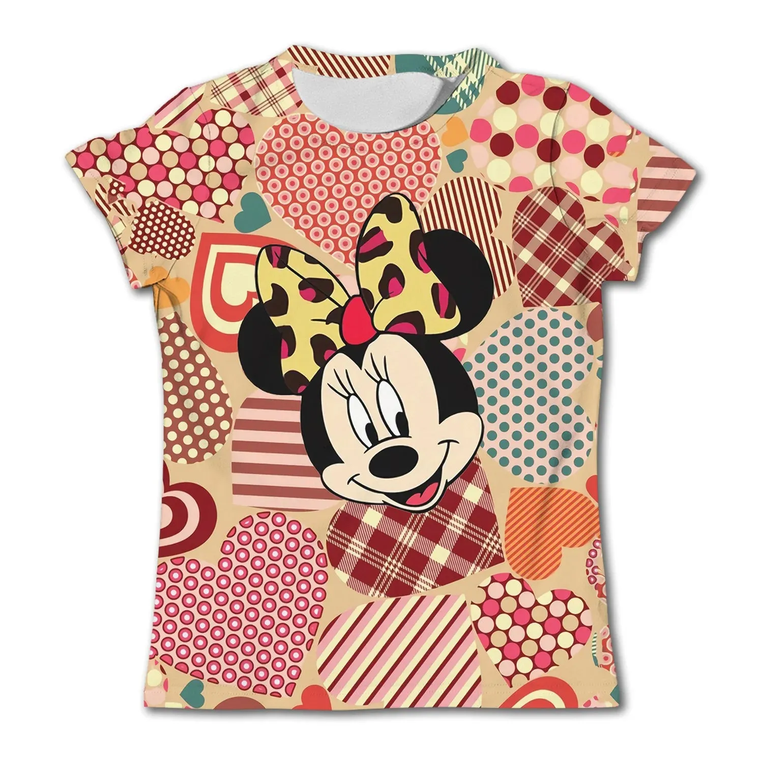 Girls Birthday T-Shirts Kids Short Sleeve T-shirt Minnie Mouse Children Top Girl Pink Clothing Casual O-Neck Shirt for Child