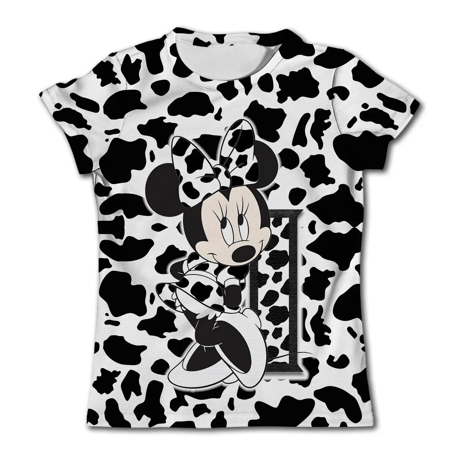 Girls Birthday T-Shirts Kids Short Sleeve T-shirt Minnie Mouse Children Top Girl Pink Clothing Casual O-Neck Shirt for Child