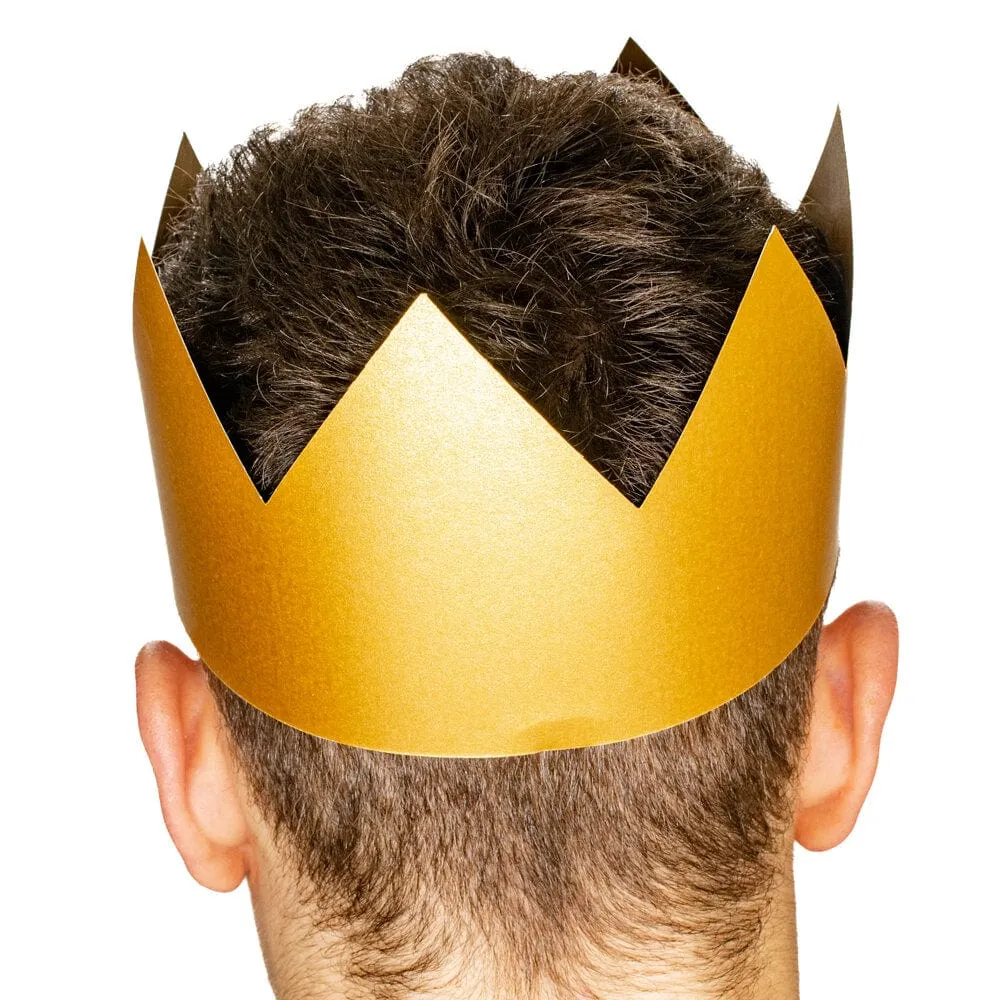 Gold Card Party Crowns