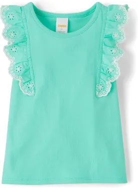 Gymboree Girls' and Toddler Sleeveless Flutter Top