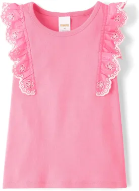 Gymboree Girls' and Toddler Sleeveless Flutter Top