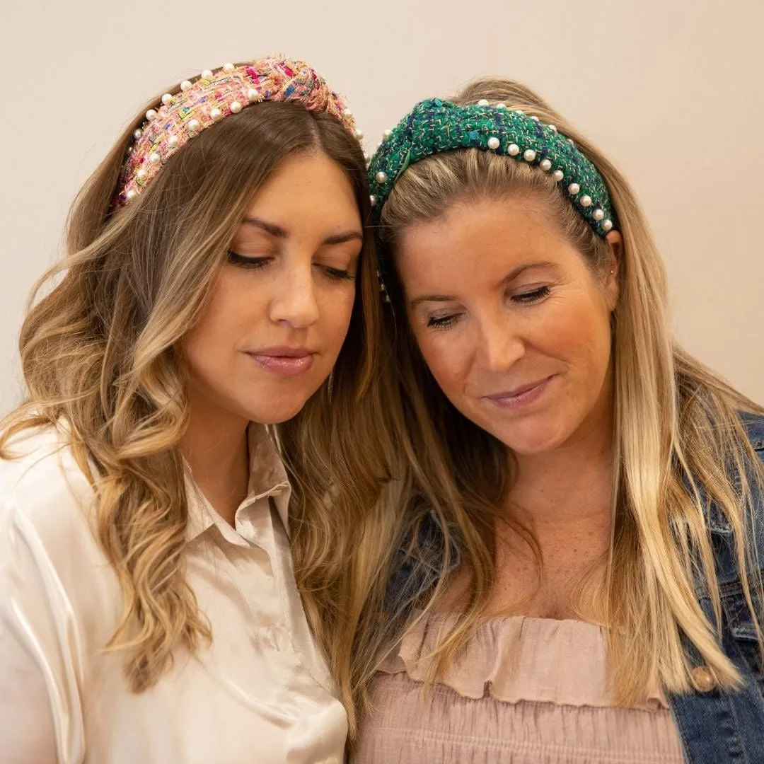 It Girl Pearl Headband - Teal