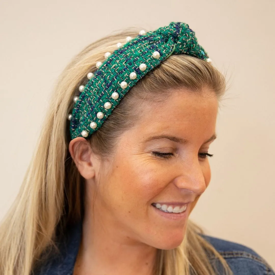 It Girl Pearl Headband - Teal