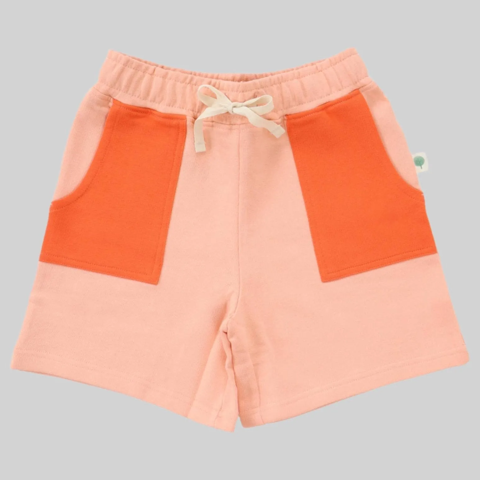 Kids' Organic Cotton Shorts - Pink Color Block