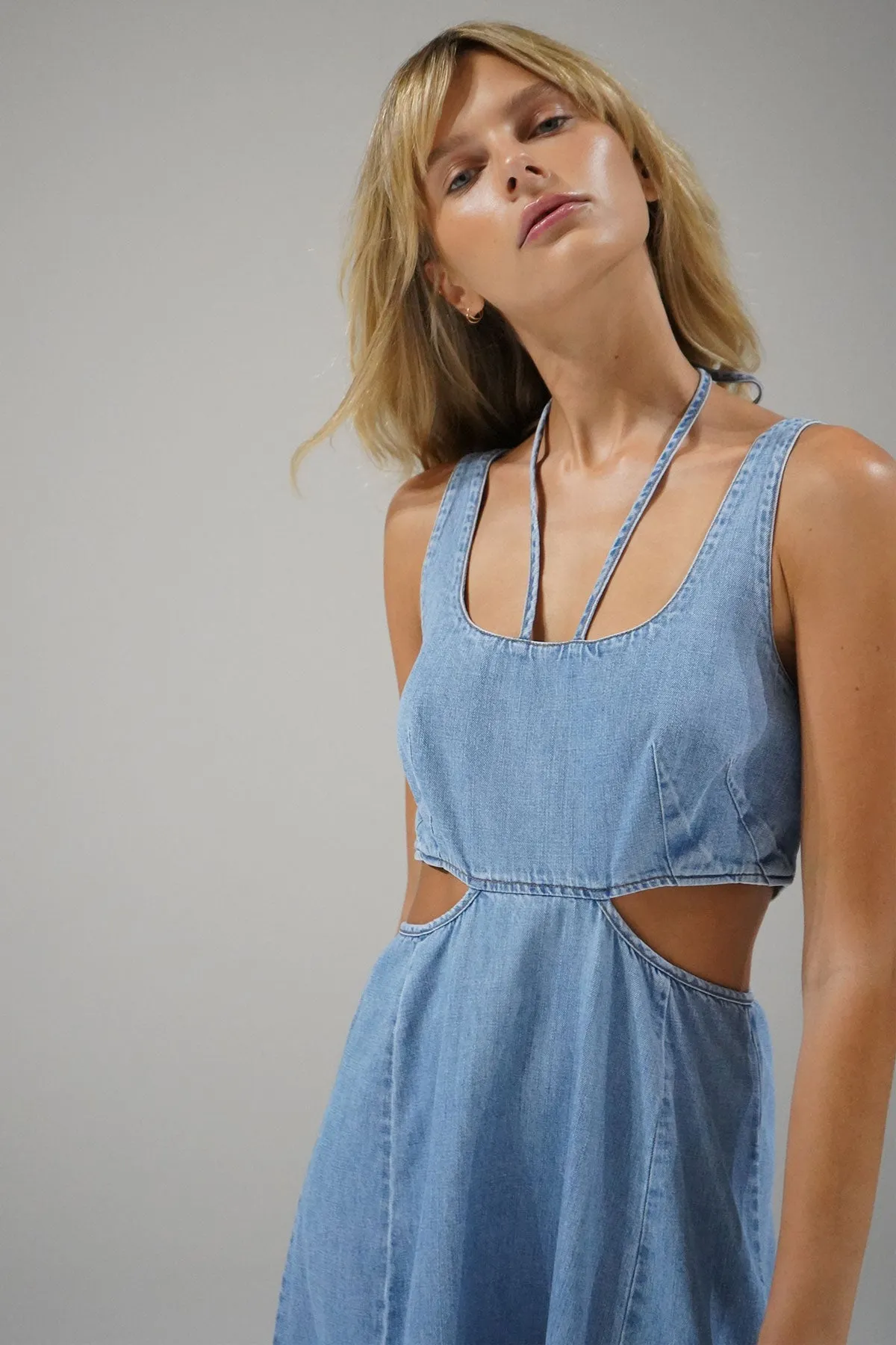 Lorelei Chambray Dress - Faded Blue