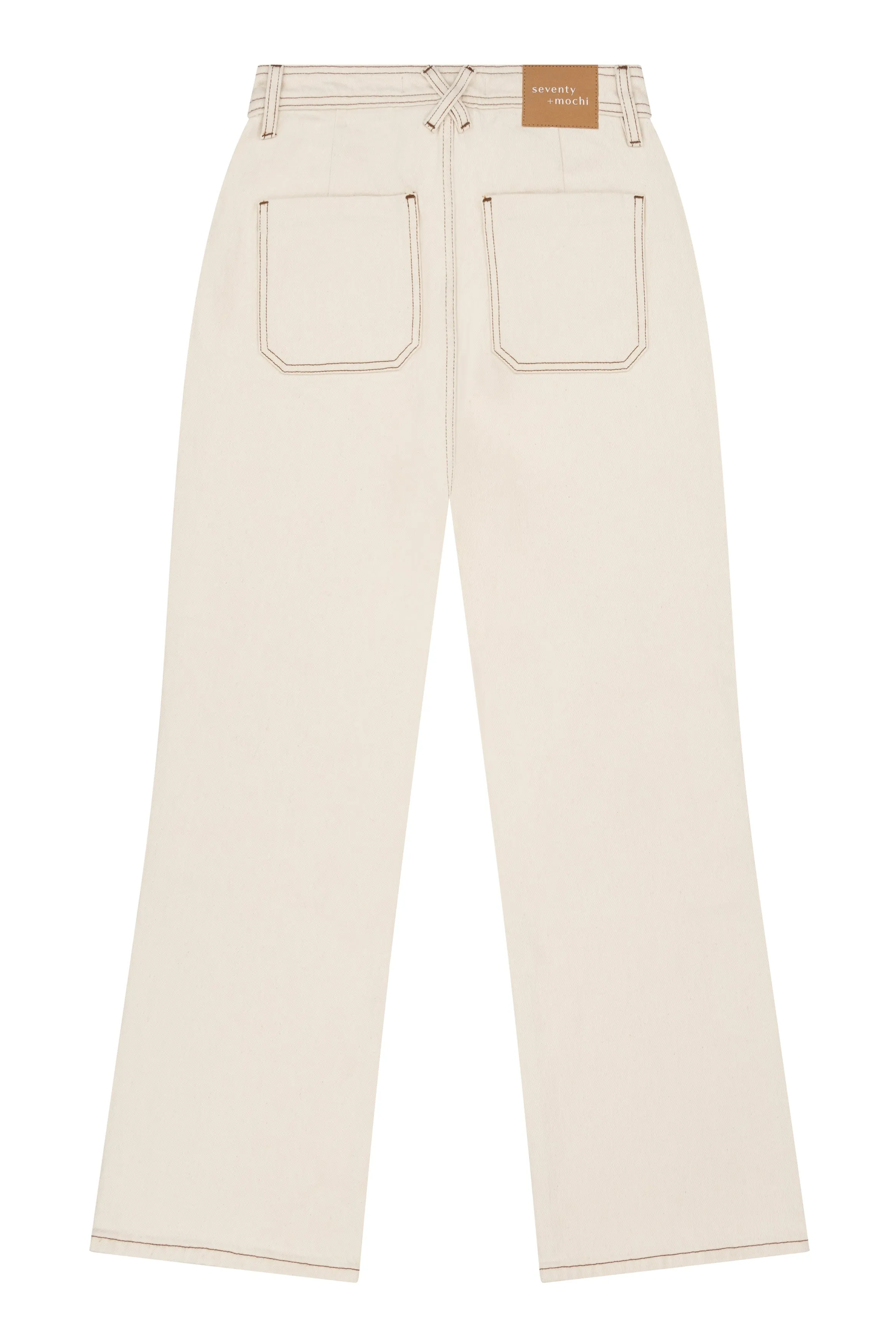 Mabel Jean Patch Pocket in Ecru Denim