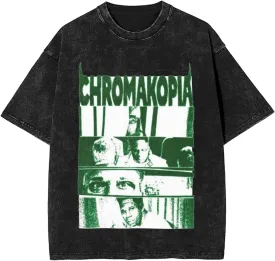 Mens and Womens Vintage Oversized Drop Shoulder Hawaiian Short Sleeve T-Shirt