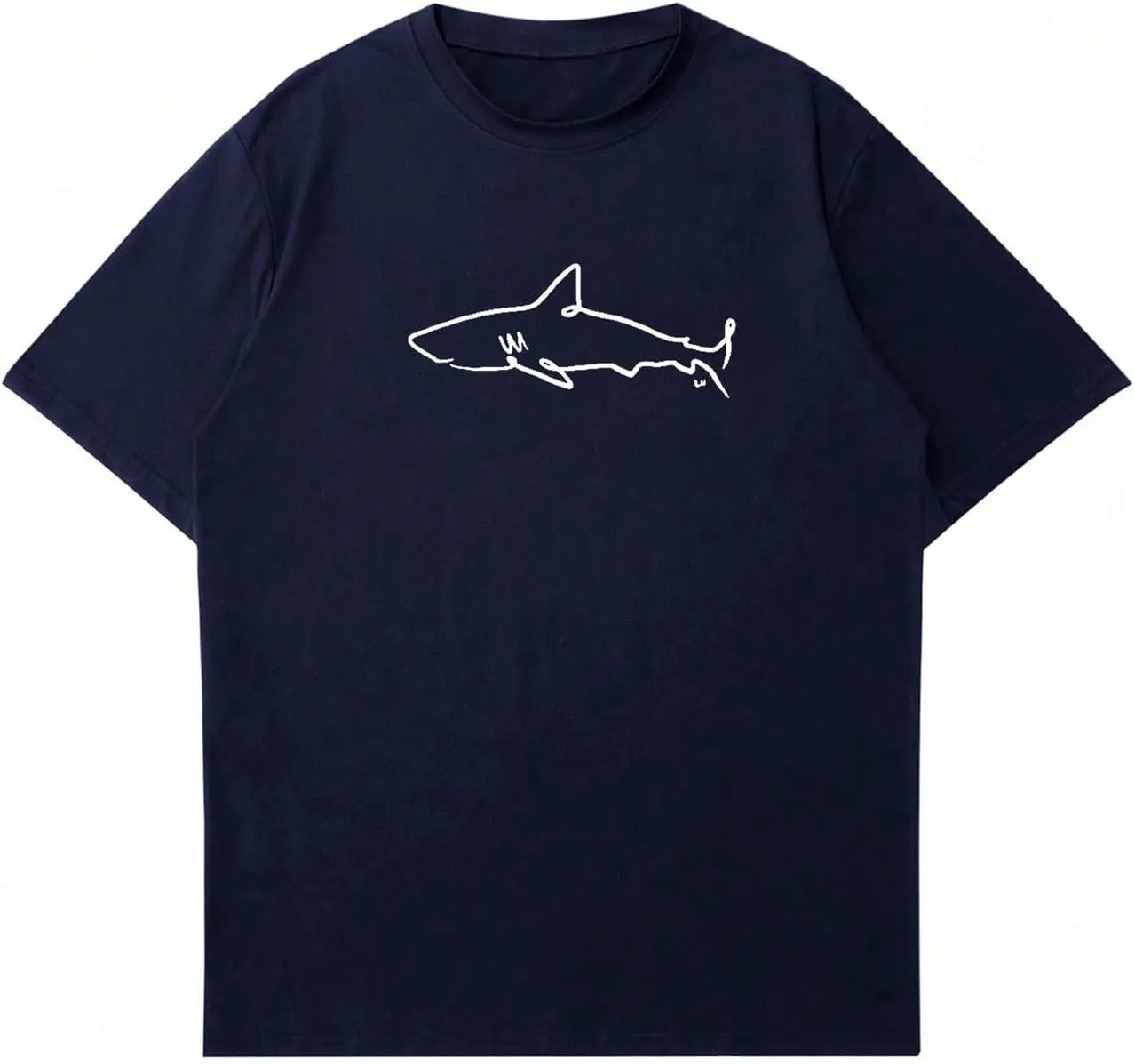 Men's Oversized Graphic Tees Half Sleeve Drop Shoulder Summer Casual T Shirt