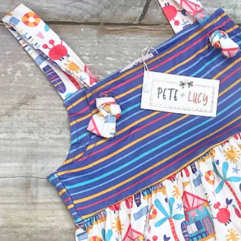 PETE   LUCY Beach Days 2 Piece Short Set Top Capris Toddler Girls
