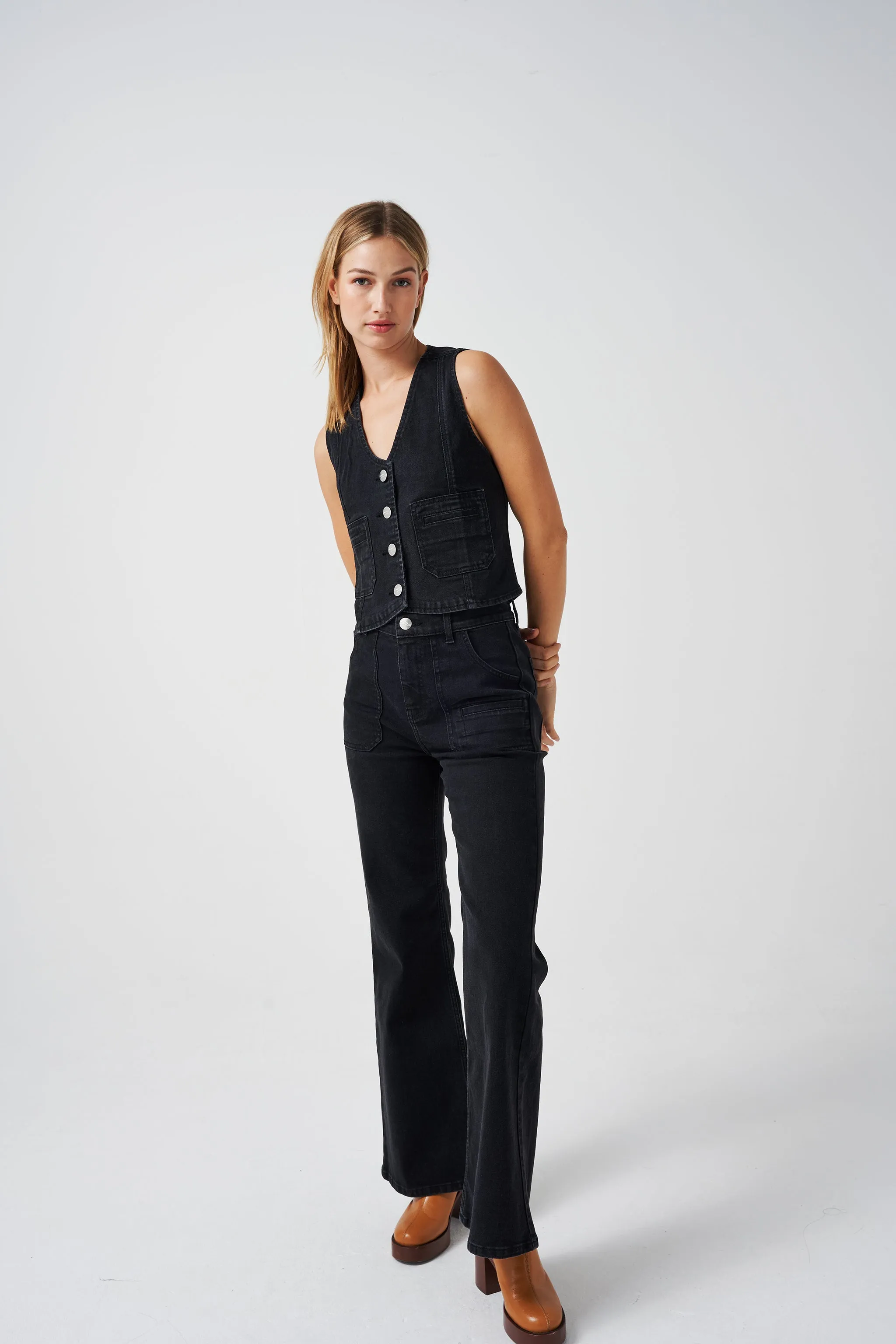 Queenie Jean in Black Denim