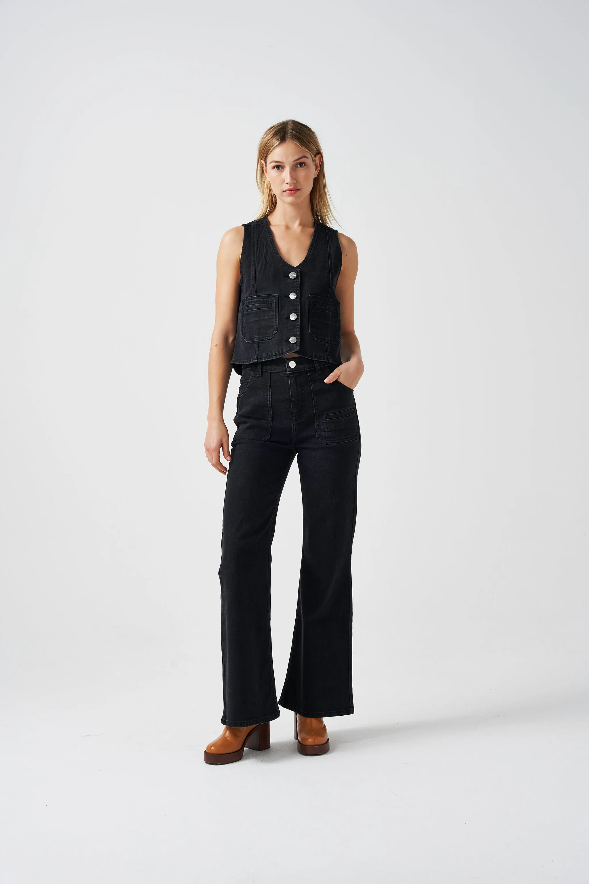 Queenie Jean in Black Denim