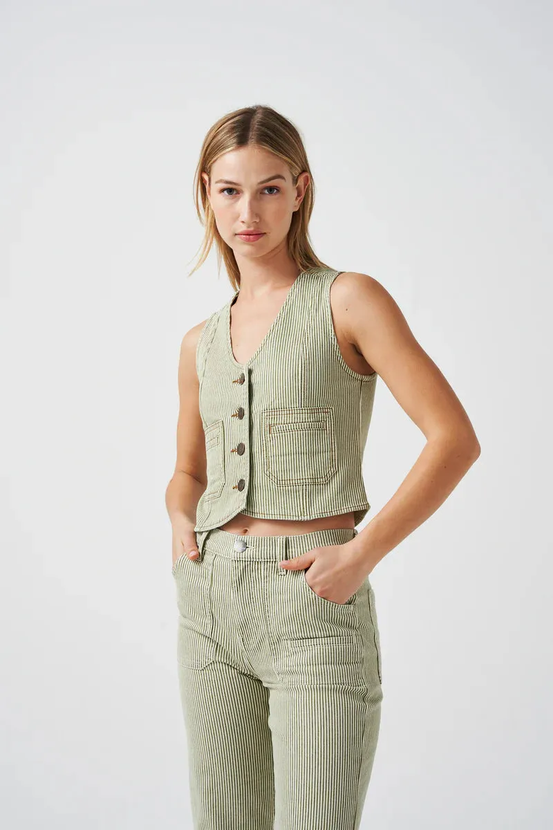 Queenie Jean in Khaki Stripe