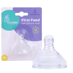 R for Rabbit First Feed Soft Silicon Teat for Glass/PP Bottle