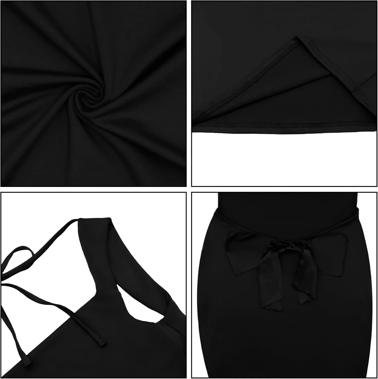 RARITYUS Womens Elegant Satin Bow Maxi Dress Sexy Cowl Neck Backless Wedding Guest Dress Cocktail Party Evening Gown