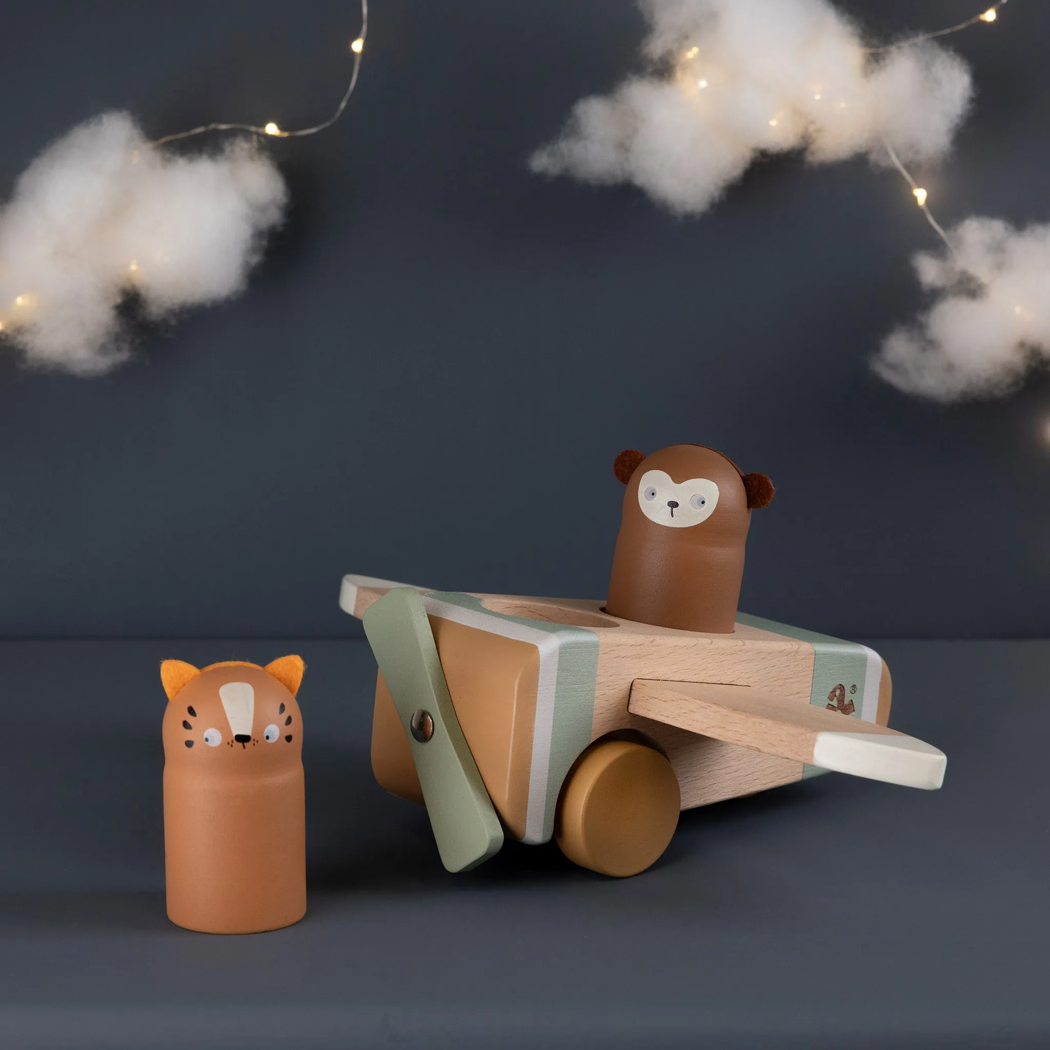 Sebra, Wooden Toy Airplane, Wildlife