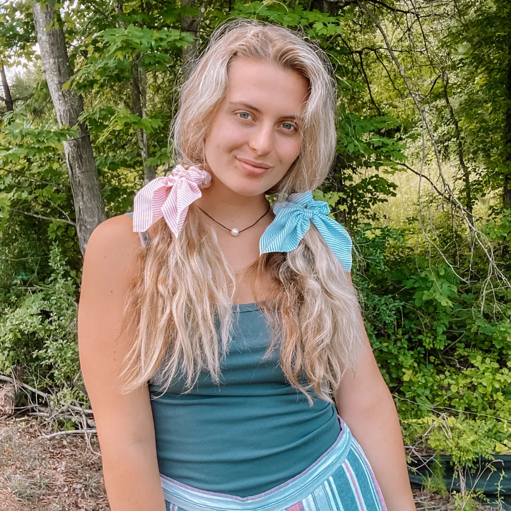 Seersucker Scrunchie Set of 2