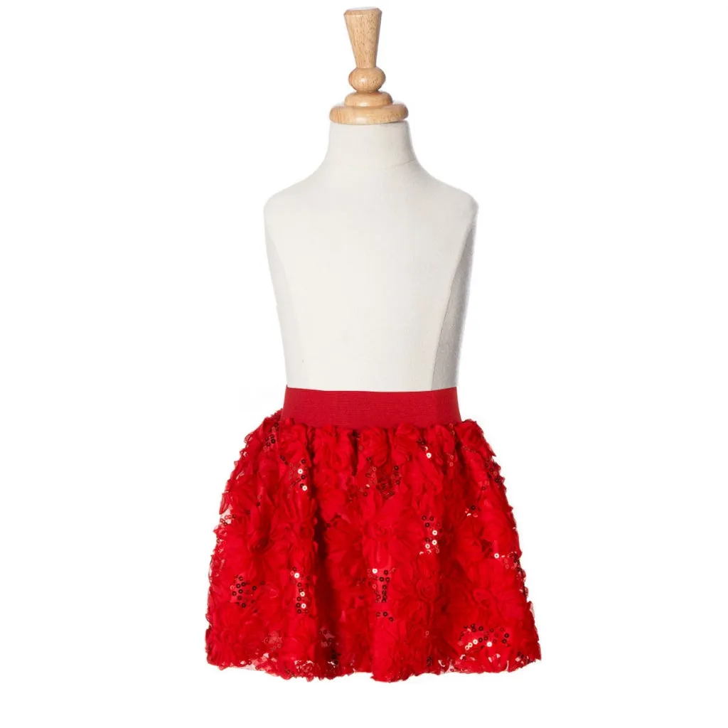 Sequin Posy Bubble Skirt