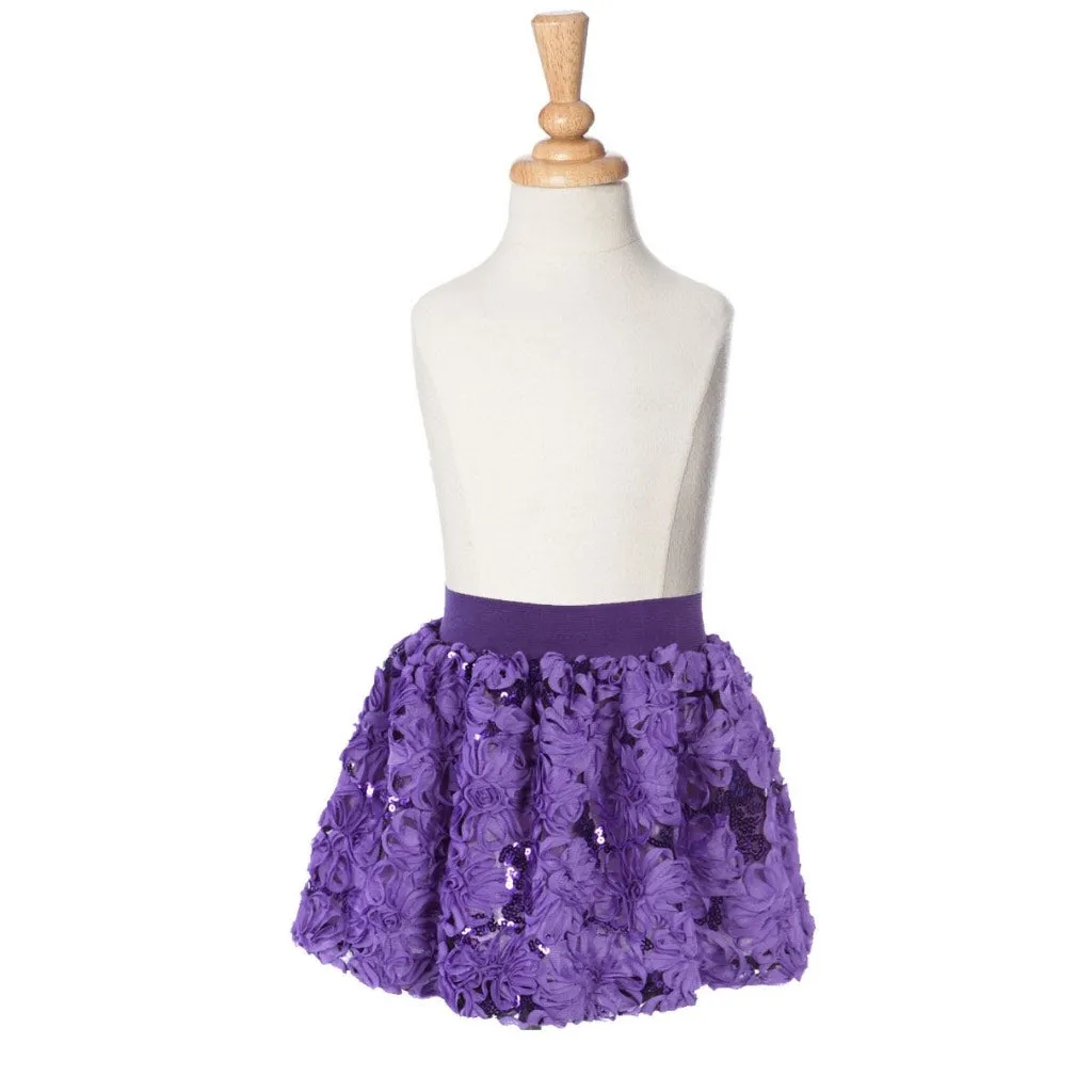 Sequin Posy Bubble Skirt
