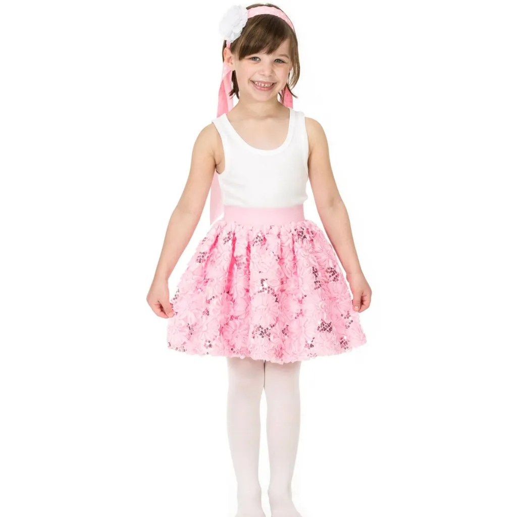Sequin Posy Bubble Skirt