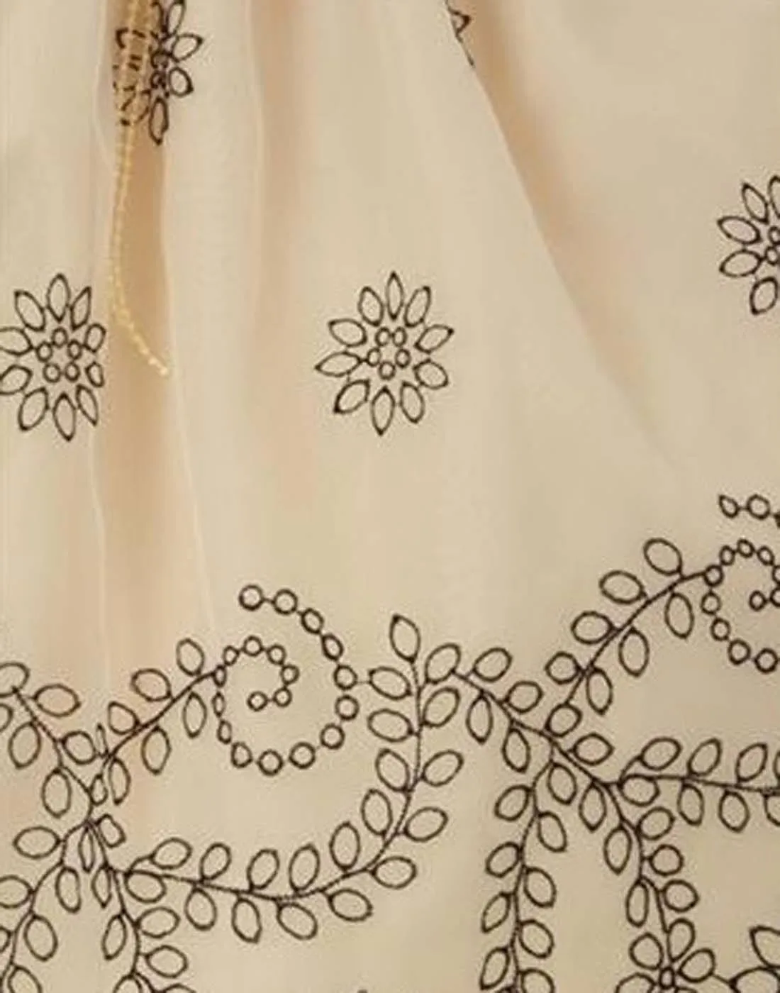 Sleeveless Satin and Floral Print Organza Overlay Dress - Champagne