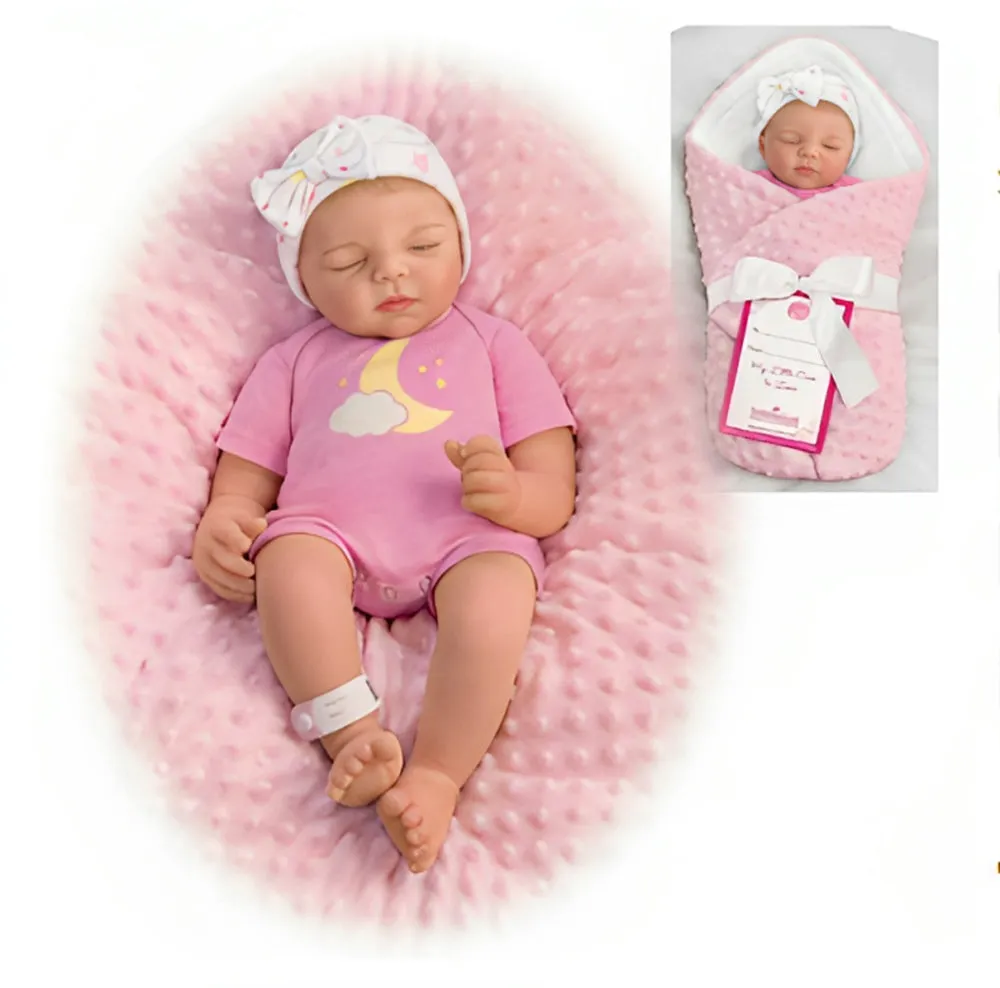 The Ashton-Drake Galleries My Little Dreamer Lifelike Newborn Girl A Reborn Masterpiece with RealTouch® Vinyl for Realism Handcrafted Details & Custom Ensemble Collectible Doll by Sandy Faber 18-inches
