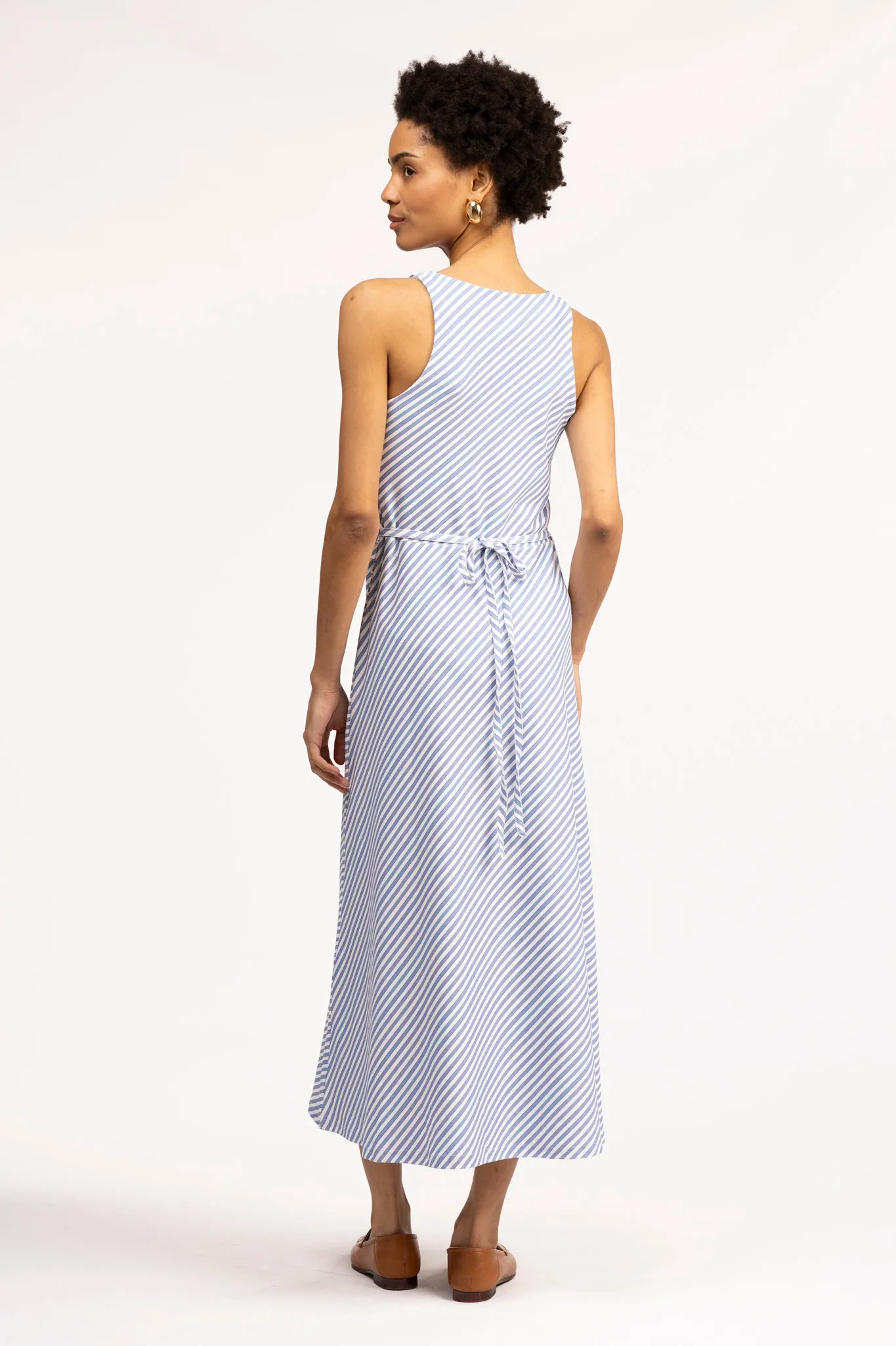 The Beryl Dress - Chambray Stripe