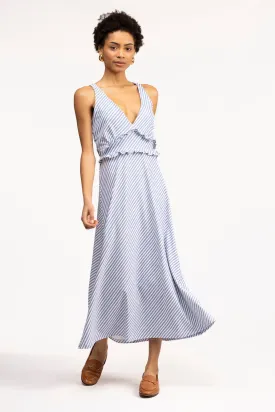 The Beryl Dress - Chambray Stripe