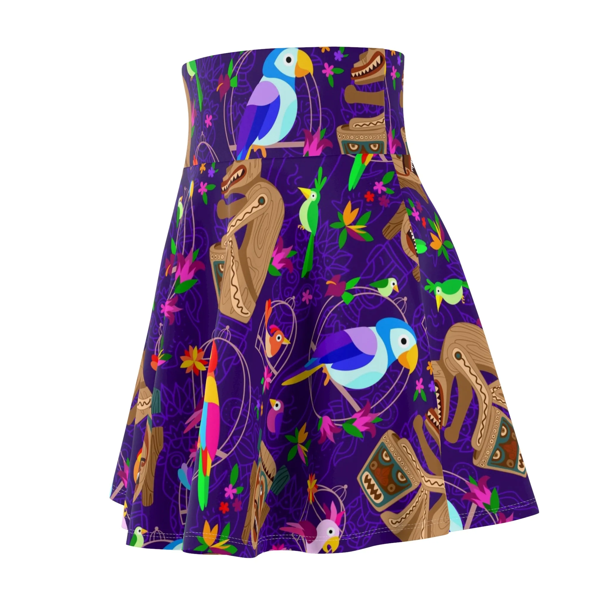 Tiki Plays The Drums Skater Skirt