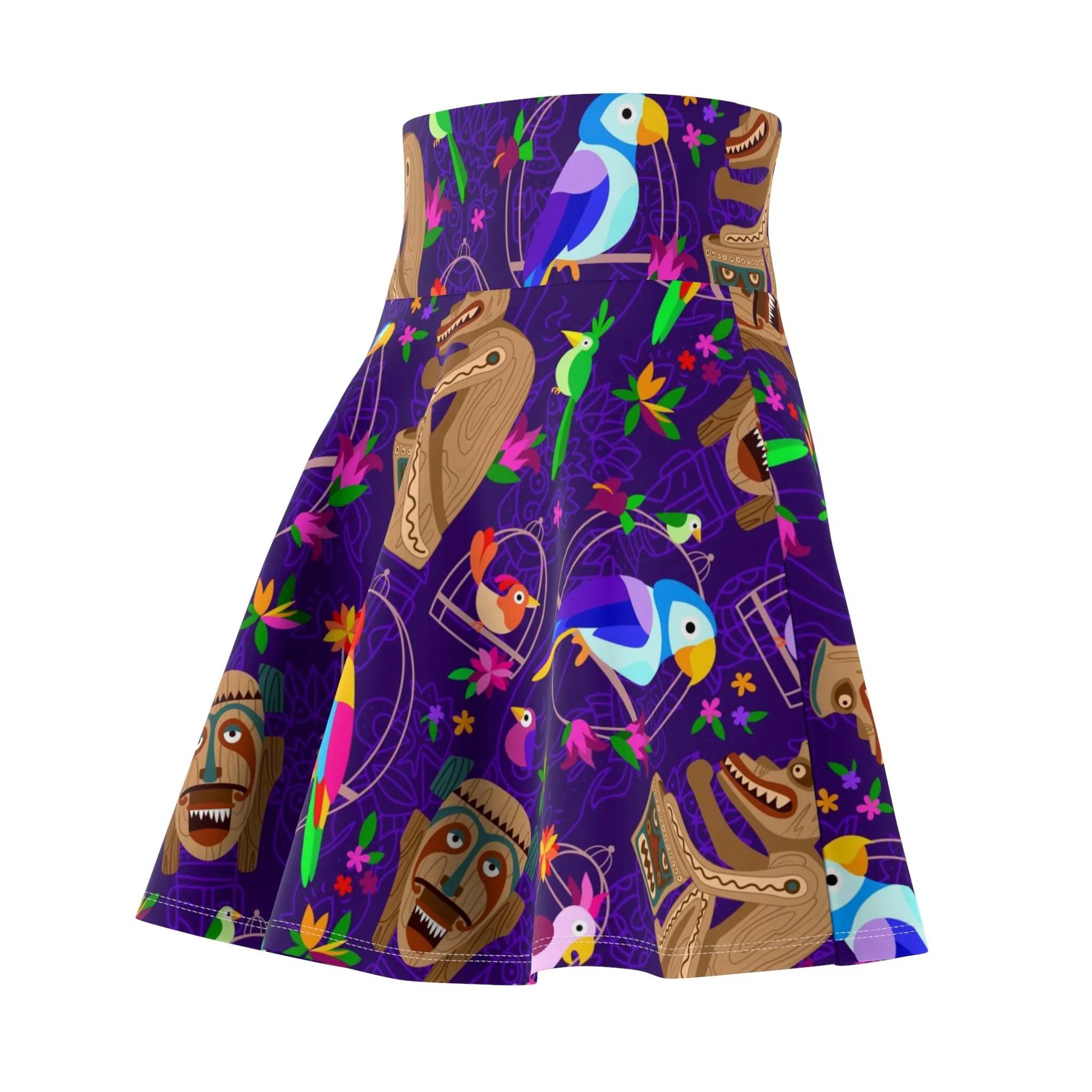 Tiki Plays The Drums Skater Skirt