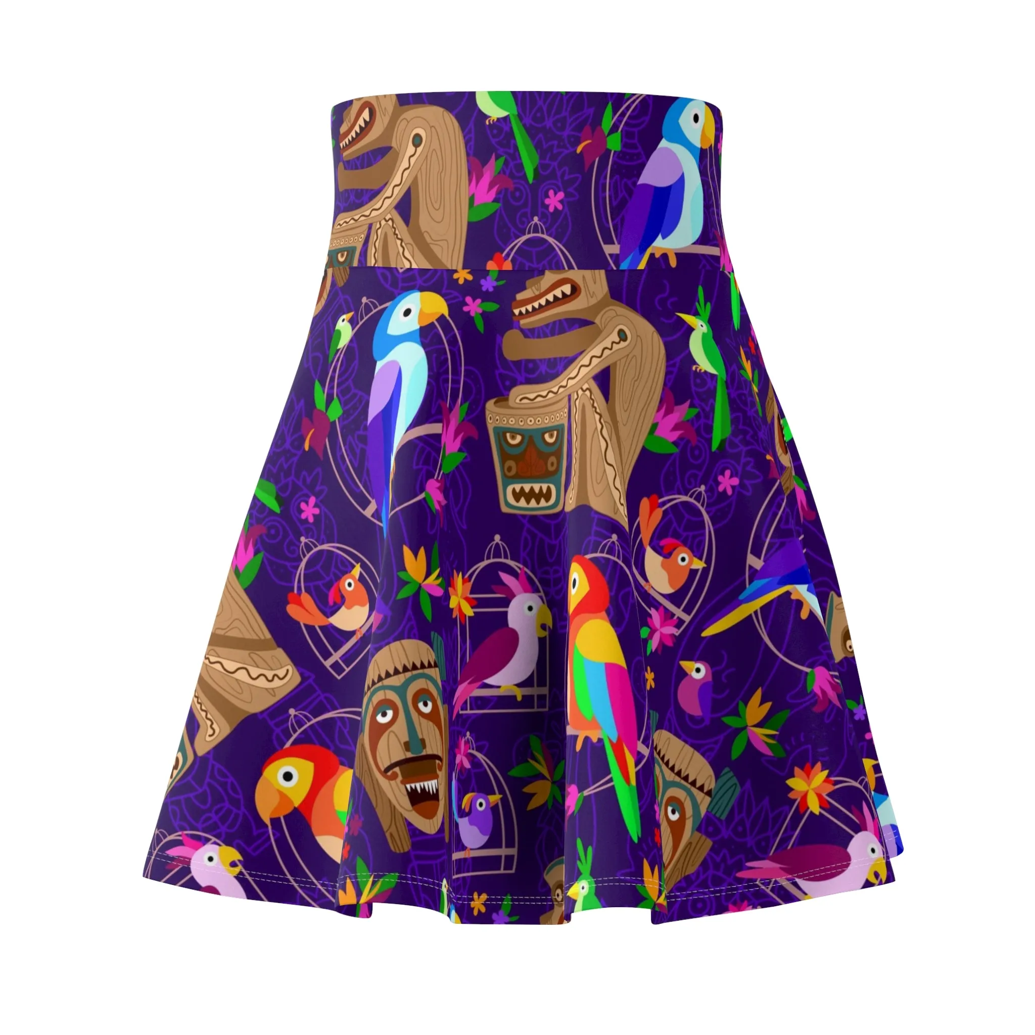 Tiki Plays The Drums Skater Skirt