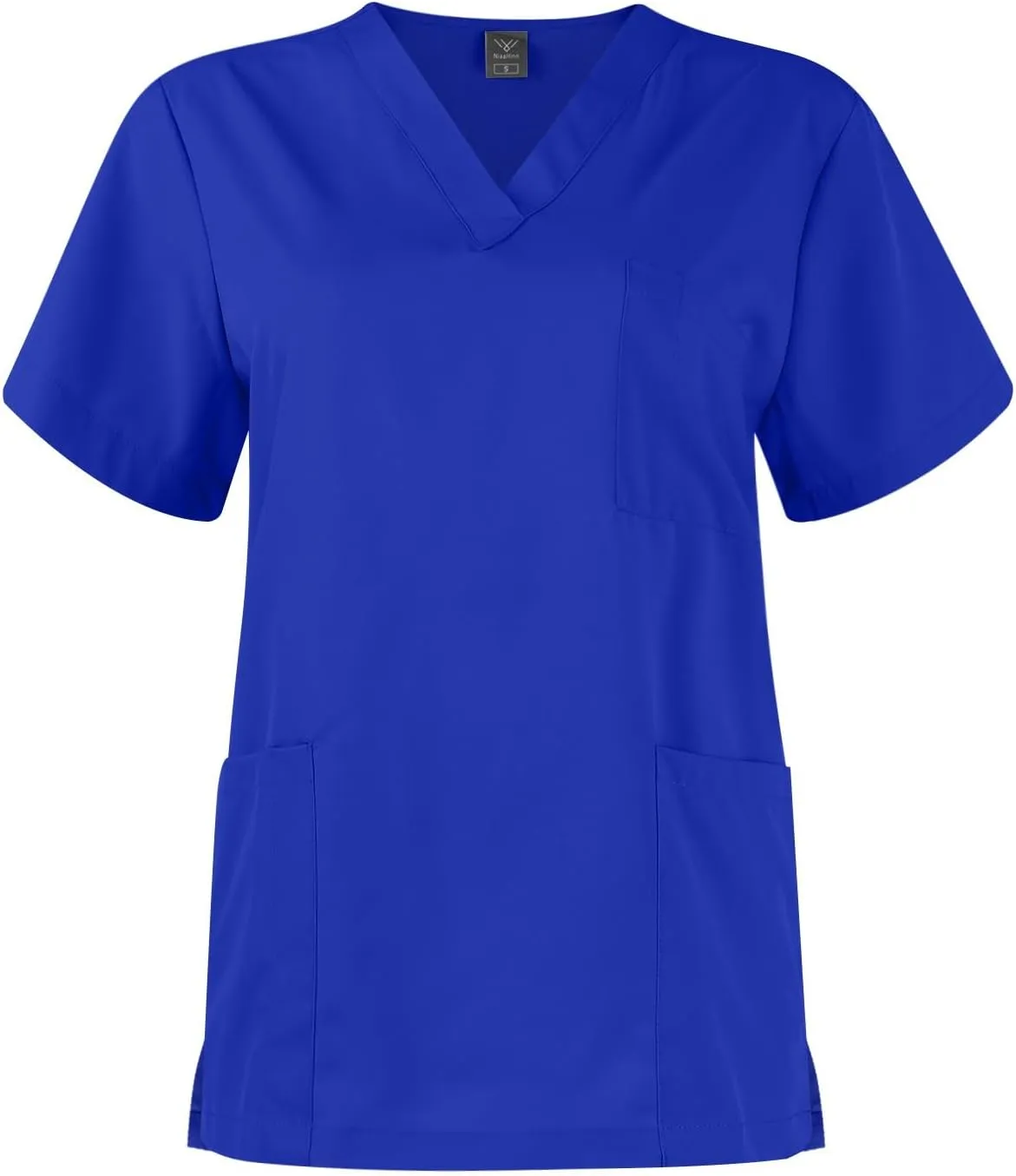 Women Scrubs Set V-Neck Stretch Tops with Pockets & Cargo Pants Jogger Nurse Work Uniform Quick Drying