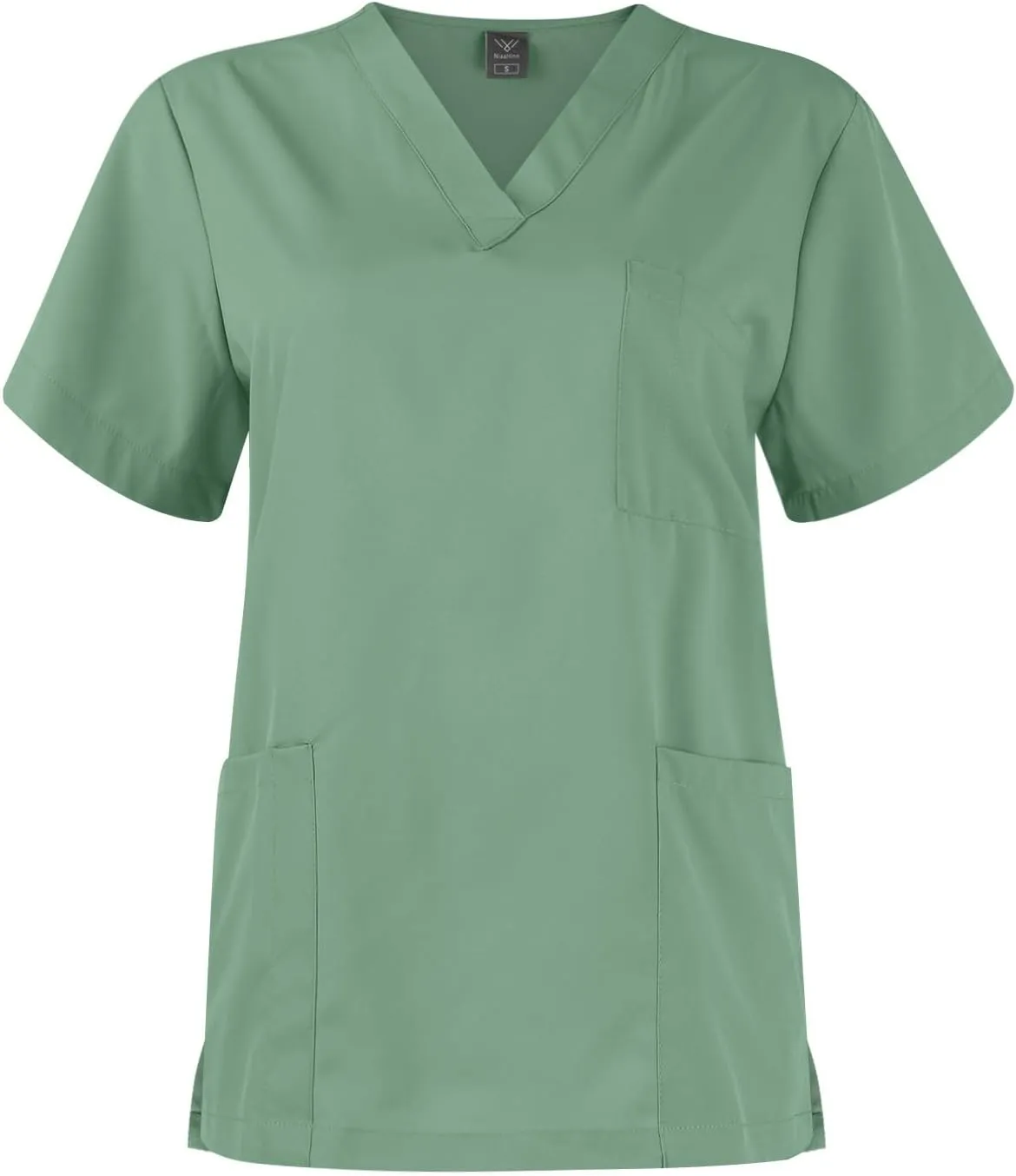 Women Scrubs Set V-Neck Stretch Tops with Pockets & Cargo Pants Jogger Nurse Work Uniform Quick Drying