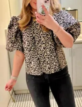Womens Balloon Sleeved Blouse Top Short Puff Sleeve Button Down Shirts Cute Going Out Tops