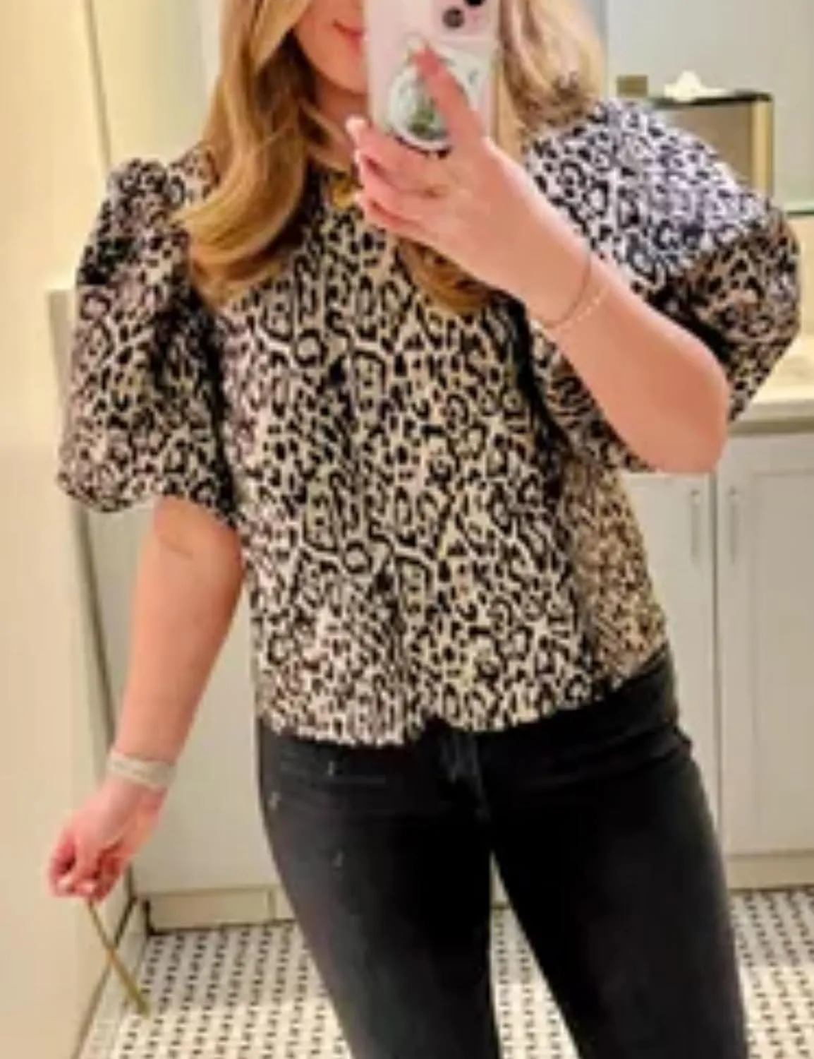 Womens Balloon Sleeved Blouse Top Short Puff Sleeve Button Down Shirts Cute Going Out Tops