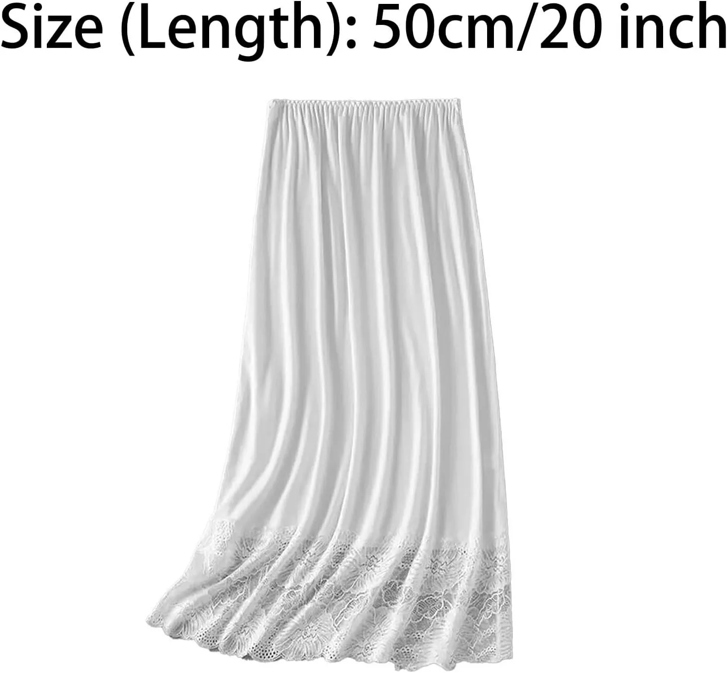 Womens Lace Trim Half Slip Long Underskirt Skirt Extenders Anti Static Petticoat Skirt Dress Accessory