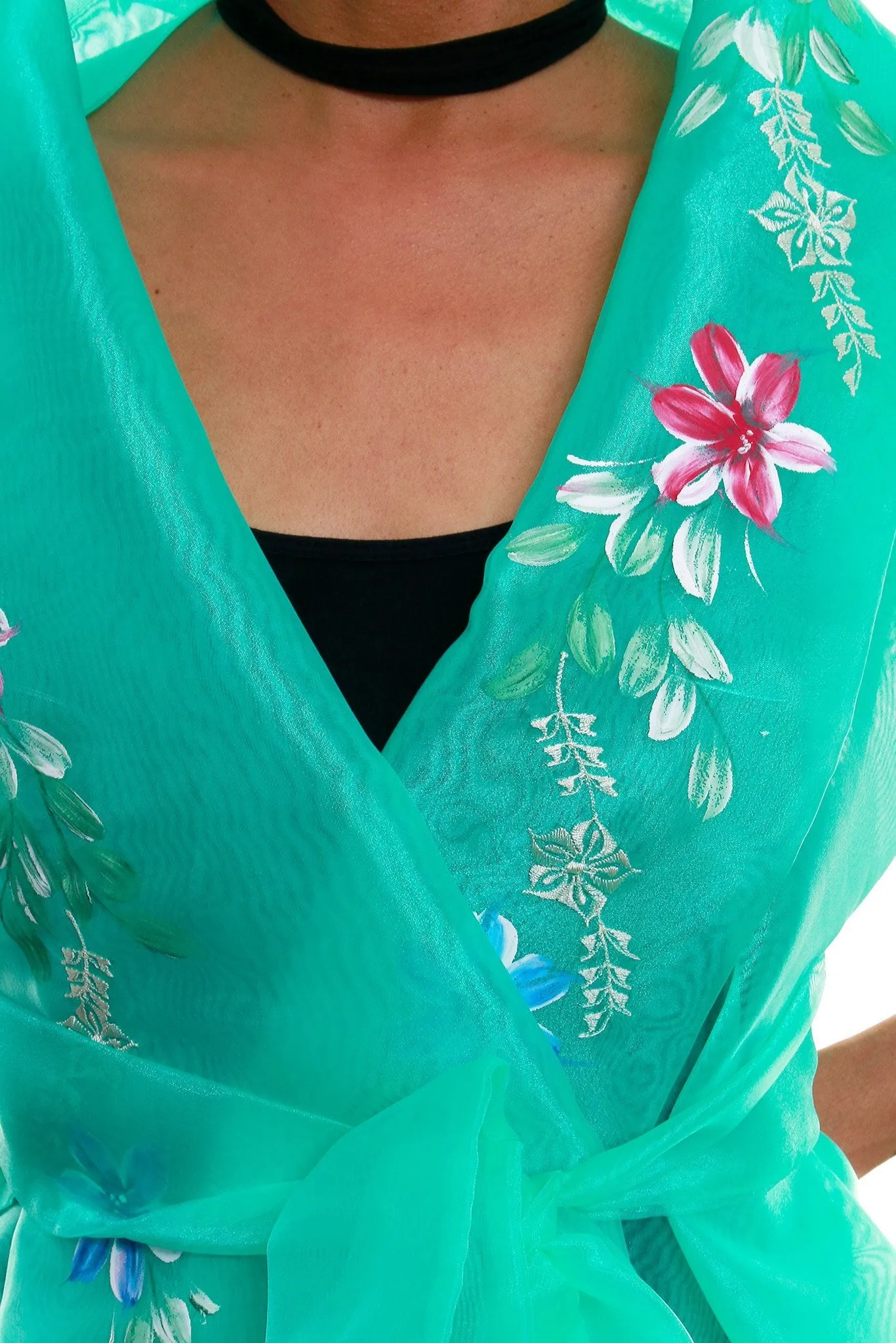 WS14 - MADE-TO-ORDER - Filipiniana Wrap-Around Mint Green with Fitting Gown